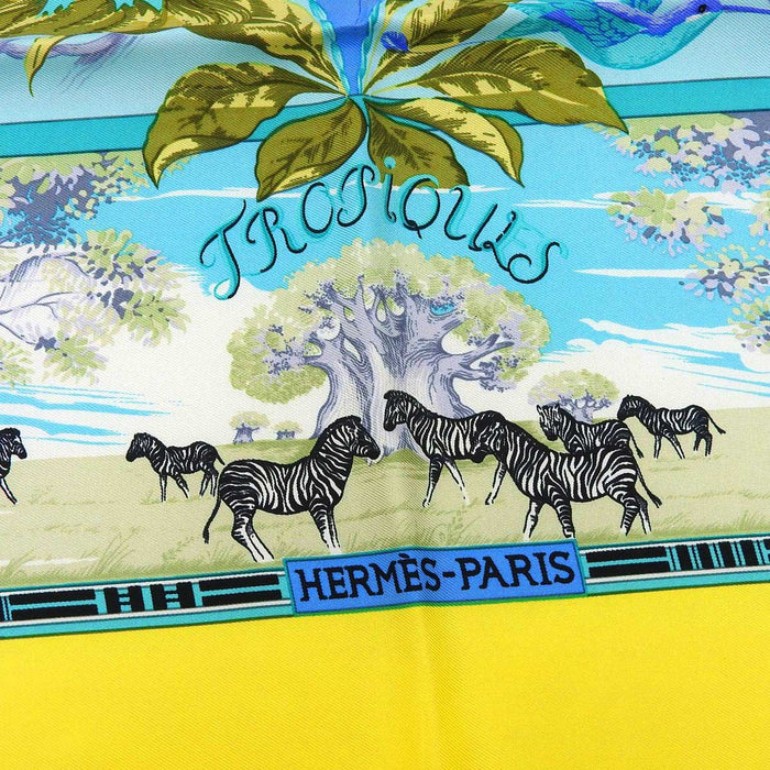 HERMES
シルク 大判 鳥 シマウマ
カレ 90 TROPIQUES トロピック スカーフ