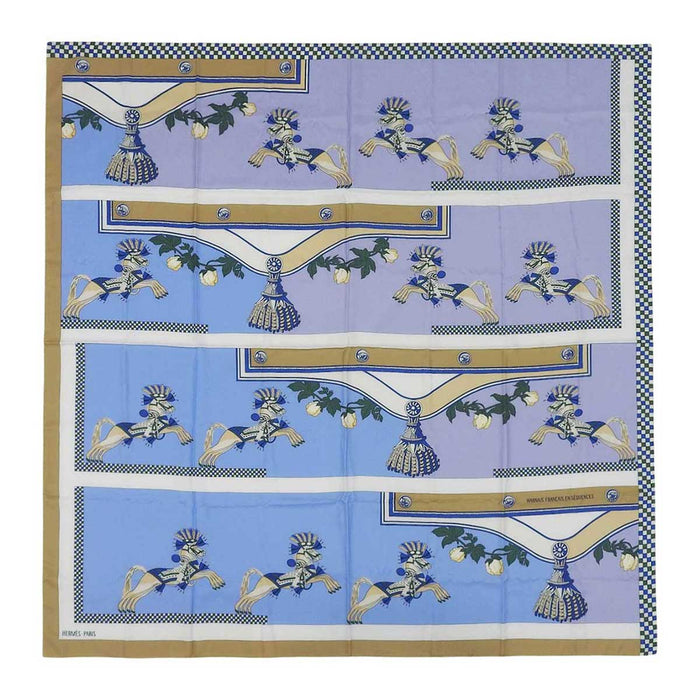 HERMES
カレ140 シルク
カレジェアン フランス式馬具のシークエンス ショール
HARNAIS FRANCAIS EN SEQUENCES