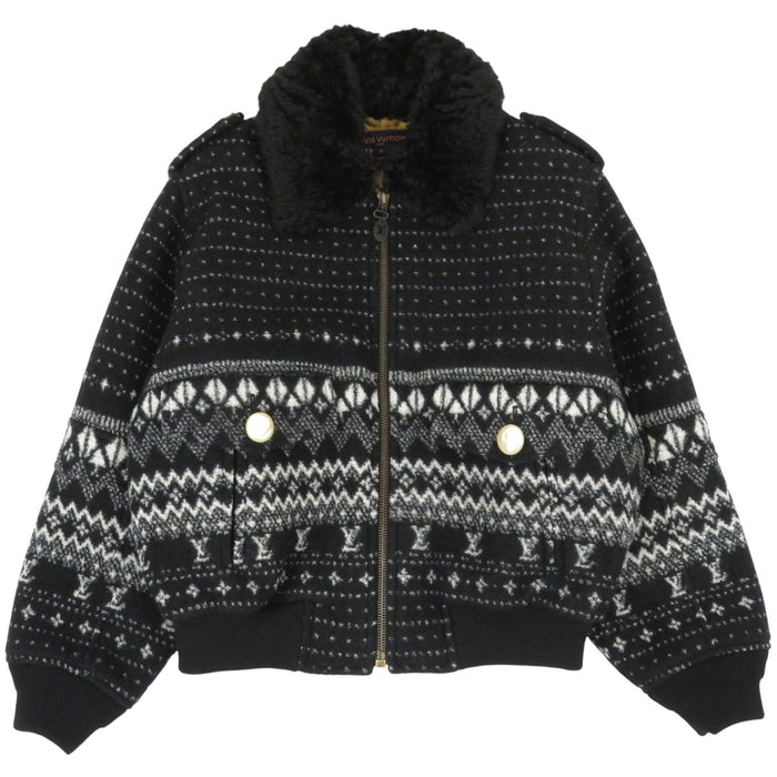 LOUIS VUITTON 
ボア ウール RW222B TN9 FNVE83 
LV ロゴ ジャガード ジップアップジャケット