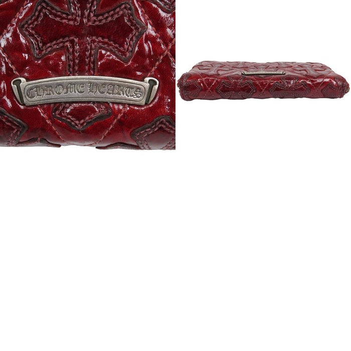 CHROME HEARTS 
CH ダガージップ レザー 
セメタリークロス キルティング ウォレット