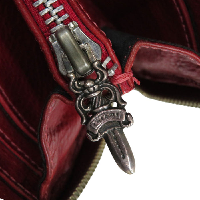 CHROME HEARTS 
CH ダガージップ レザー 
セメタリークロス キルティング ウォレット