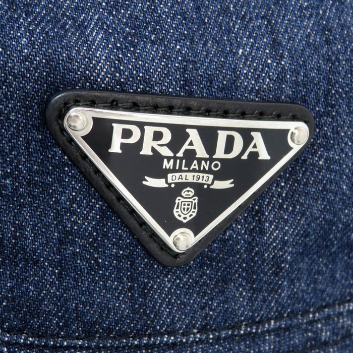 PRADA
コットン
トライアングルロゴ デニム バケットハット