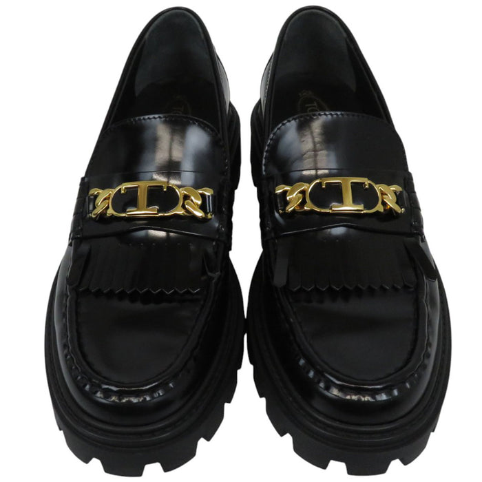 TOD’S
ロゴ チェーン タッセル ゴールドカラー金具
フリンジ ローファー