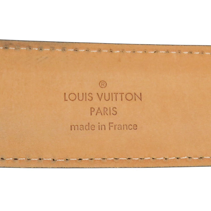 LOUIS VUITTON 
LV ロゴ レザー 
ダミエ サンチュール リヴェテッド ベルト