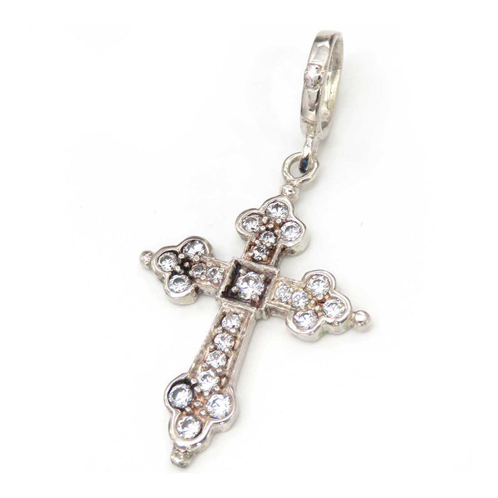 Loree Rodkin 
Silver Bijou Charm 
Medium Gothic Cross Pendant Top