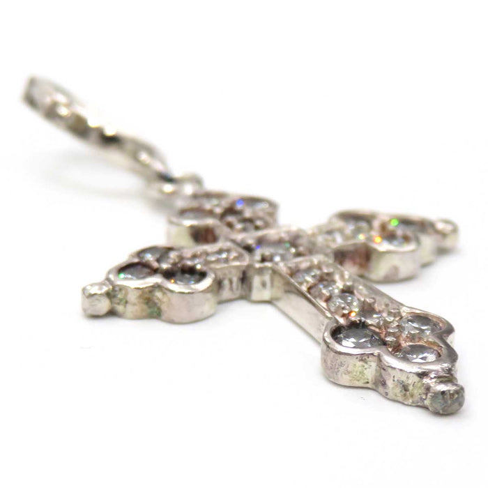Loree Rodkin 
Silver Bijou Charm 
Medium Gothic Cross Pendant Top