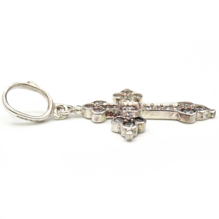 Loree Rodkin 
Silver Bijou Charm 
Medium Gothic Cross Pendant Top