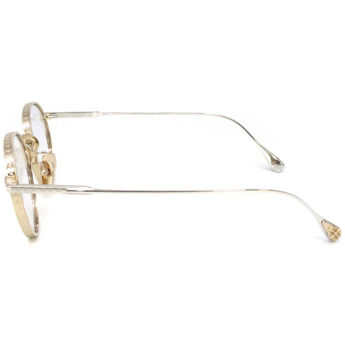 CHROME HEARTS 
CH Plus Croix Lunettes de soleil Lunettes 
ÉPAIS CH Rond Or Monture Métallique Lunettes
