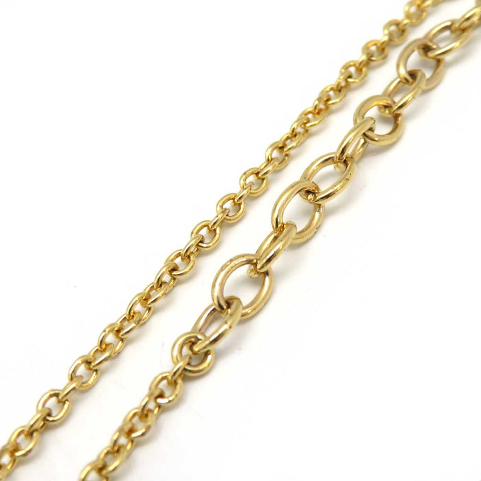 LOUIS VUITTON 
Iniziale Monogramma Fiore Metallo Color Oro 
Collana iconica LV
