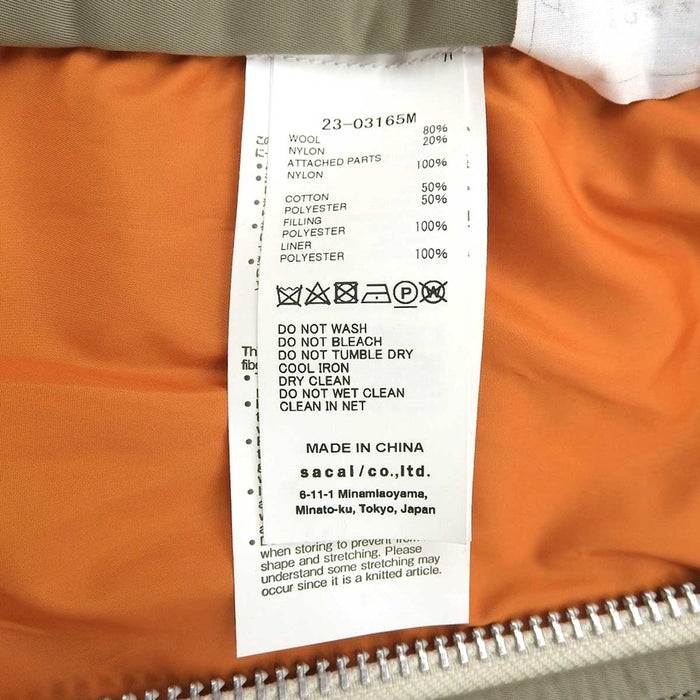 Sacai 
sacai ダブルジップ ウール混 
ニット 切替 ブルゾン