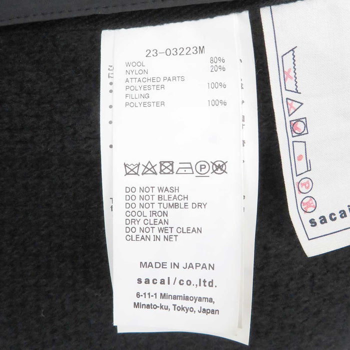 Sacai 
sacai 23AW 
ニット ジップアップ パーカー