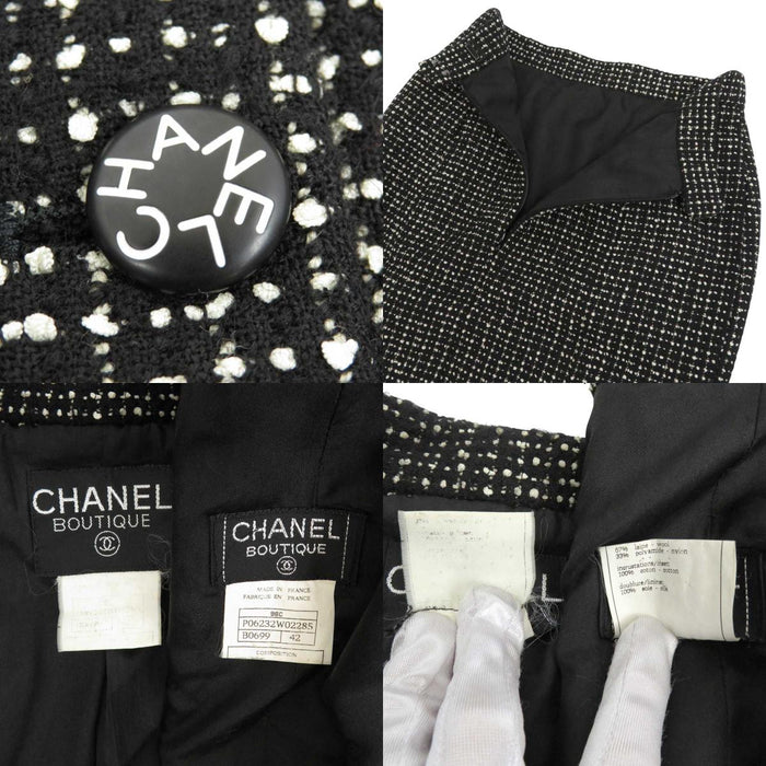 CHANEL 
COCO CC ロゴ ロゴボタン 96C ウール 
ヴィンテージ ツイード セットアップ