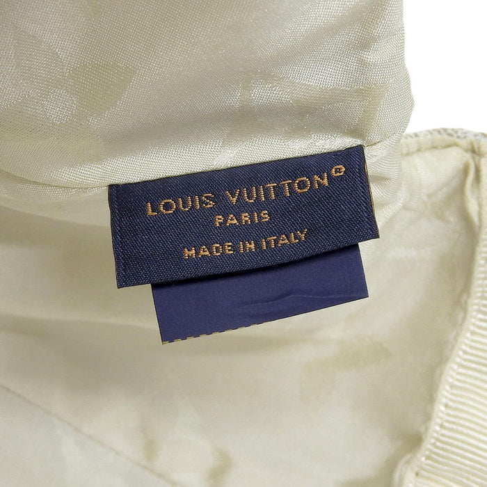 LOUIS VUITTON 
LV レザー 
モノグラム ジャカード デニム キャップ