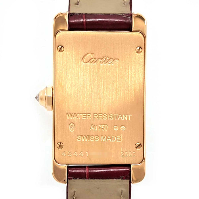 CARTIER 
坦克美洲SM 鑽石錶圈