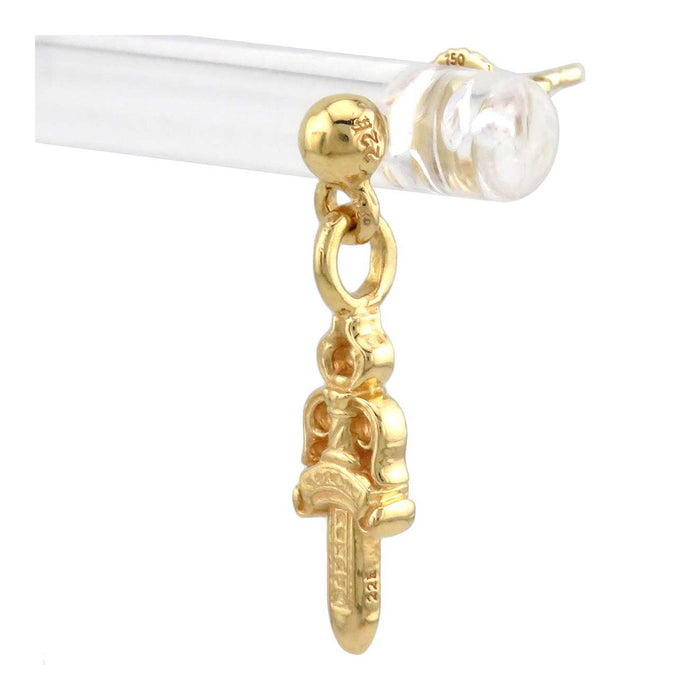 CHROME HEARTS 
22K DRP STCK DGGR CH 
22K Stack Dagger Earring Single Use