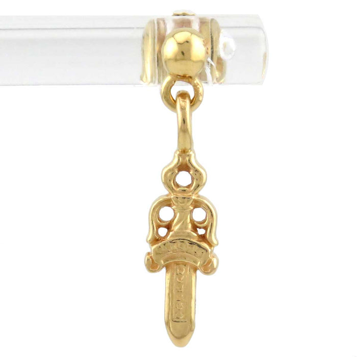 CHROME HEARTS 
22K DRP STCK DGGR CH 
22K Stack Dagger Earring Single Use