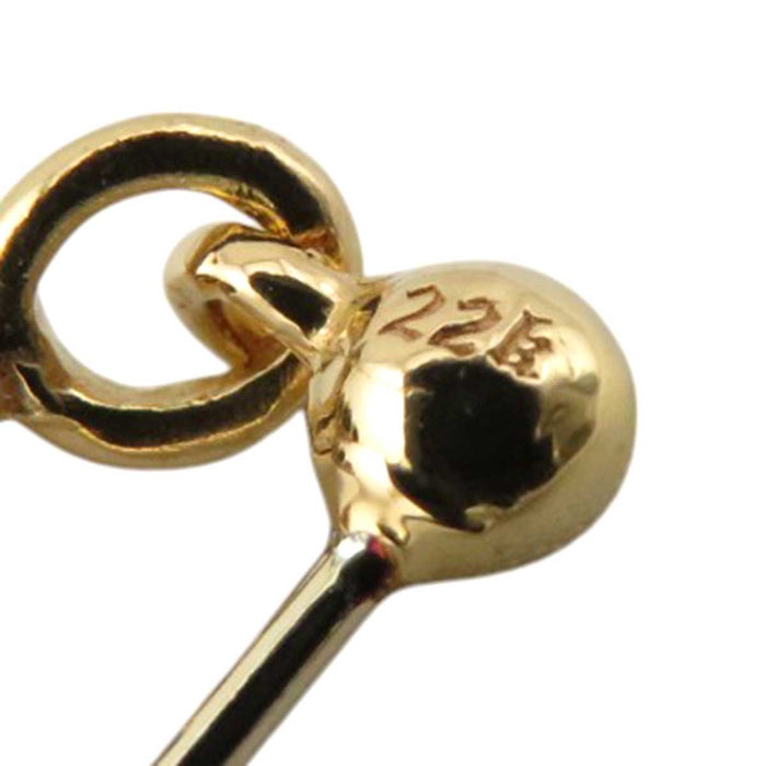 CHROME HEARTS 
22K DRP STCK DGGR CH 
22K Stack Dagger Earring Single Use
