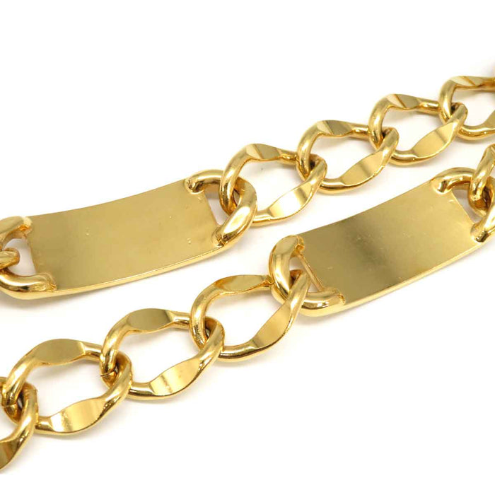 Chanel 
31 RUE CAMBON PARIGI Vintage metallo color oro 
Cintura a catena Coco Mark