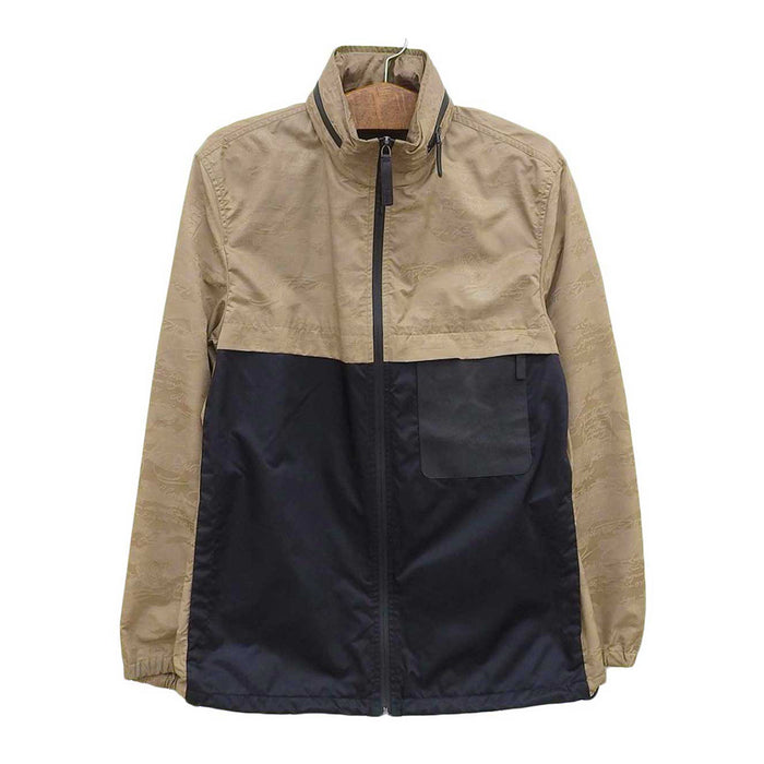 Berluti 
Logo Zip Up Hood Leather 
Scrit Calligraphy Nylon Jacket