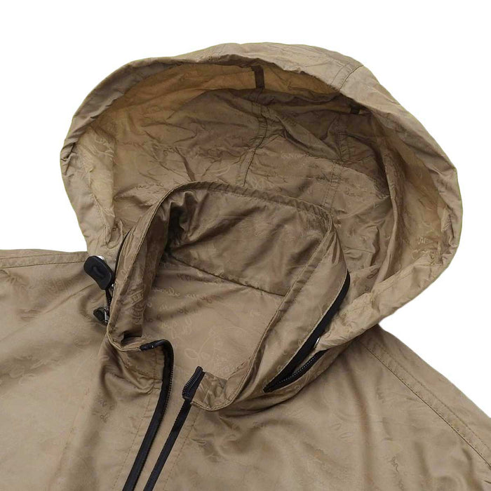 Berluti 
Logo Zip Up Hood Leather 
Scrit Calligraphy Nylon Jacket