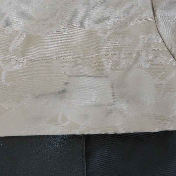 Berluti 
Logo Zip Up Hood Leather 
Scrit Calligraphy Nylon Jacket