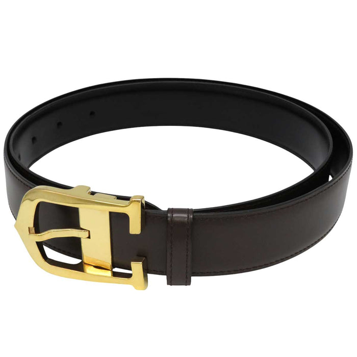 CARTIER 
C buckle in gold-colored metal 
C Aronge Reversible Leather Belt 30MM
