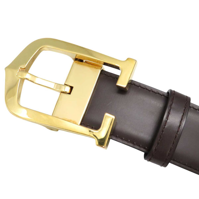 CARTIER 
C buckle in gold-colored metal 
C Aronge Reversible Leather Belt 30MM