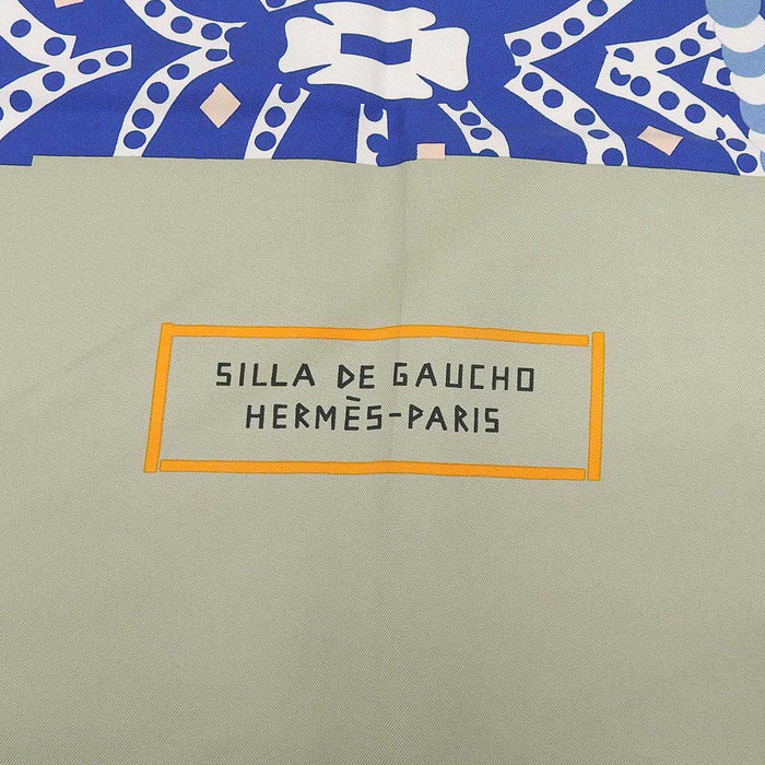 HERMES 
Silk Large 
'Kare 90 Gaucho Saddle Scarf'