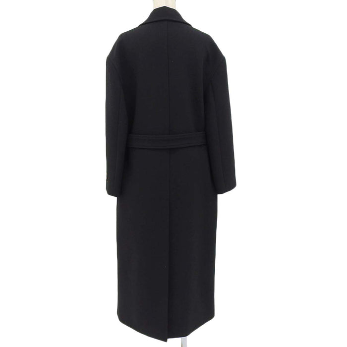 GUCCI 
Belt Web Stripe Label Made in 2023 
Double-breasted wool long coat