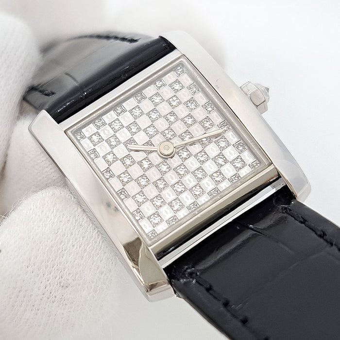 CARTIER 
坦克法式 SM 鋪鑲鑽石錶盤系列