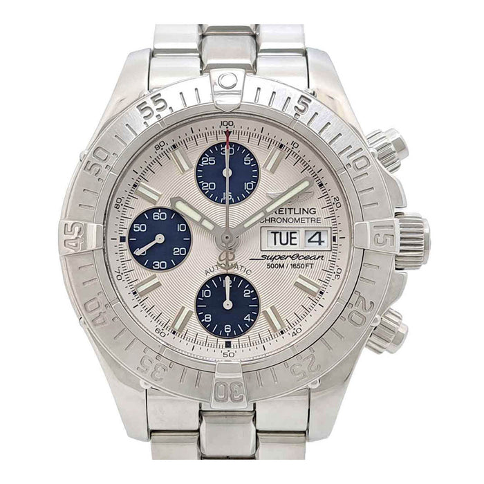 BREITLING 
Superocean Chronograph Day-Date 
With Box and Warranty Card