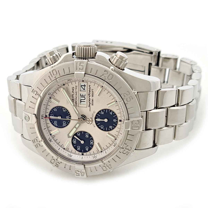 BREITLING 
Superocean Chronograph Day-Date 
With Box and Warranty Card
