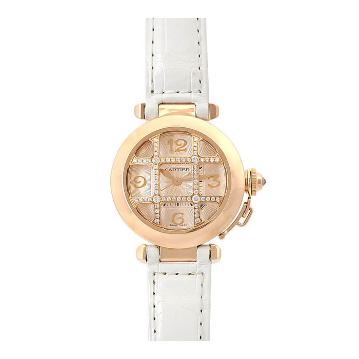 CARTIER 
パシャ コンヴェックスグリッドダイヤ デイト