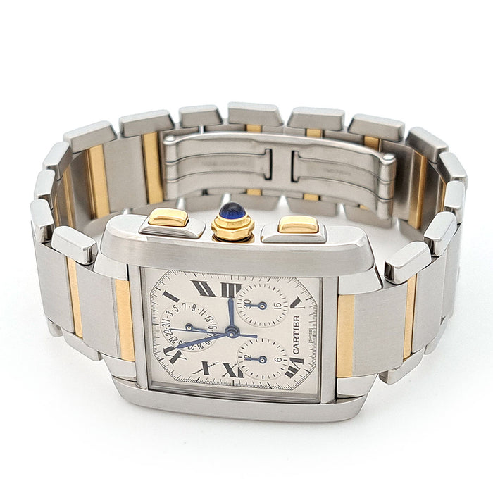 CARTIER
Tank Française XL Chronograph
Overhauled by Cartier with box and warranty card