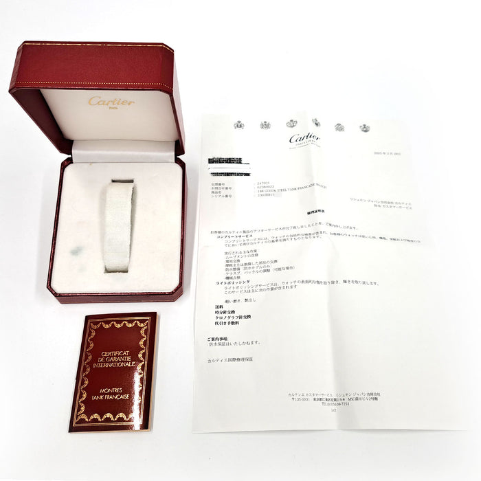 CARTIER
Tank Française XL Chronograph
Overhauled by Cartier with box and warranty card