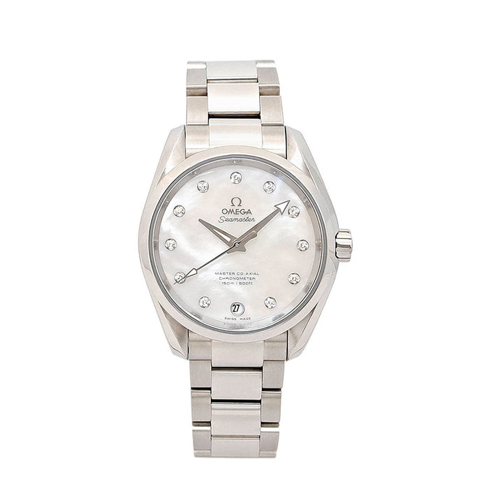OMEGA Seamaster Aqua Terra Shell Dial Index Diamond Date With Guarantee