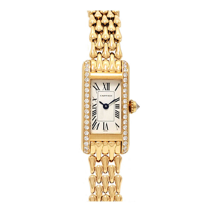 CARTIER 
Lunetta con diamanti Tank Alongé