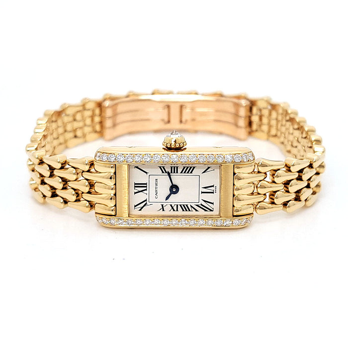 CARTIER 
Lunetta con diamanti Tank Alongé