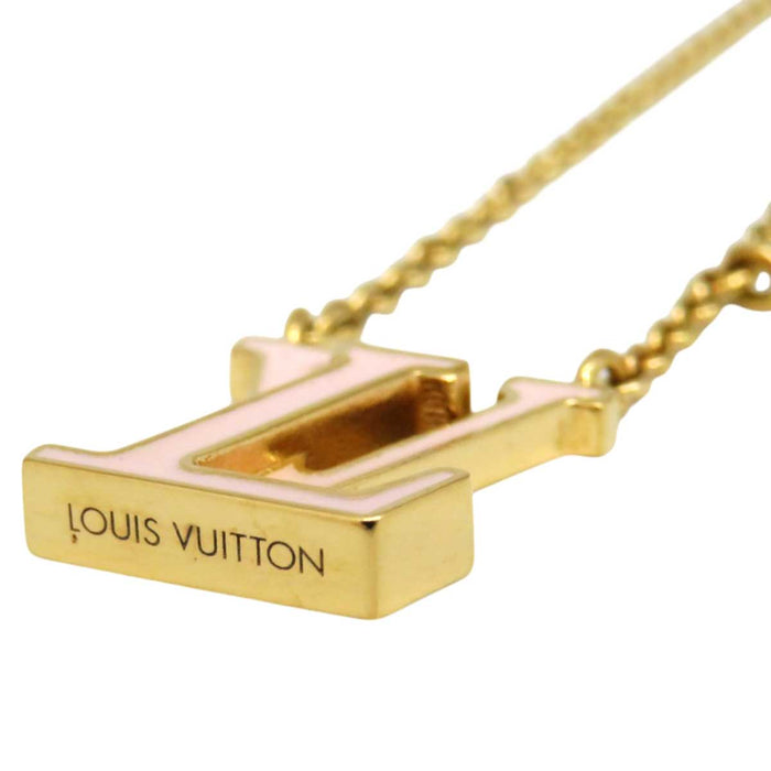 LOUIS VUITTON 
イニシャル モノグラム フラワー ゴールドカラーメタル 
LV アイコニック エナメル ネックレス