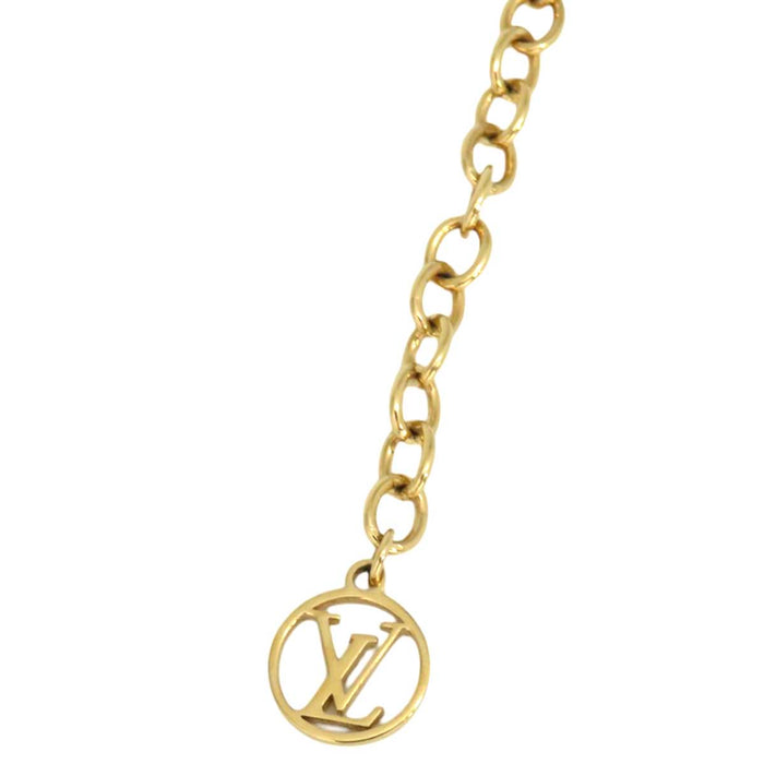 LOUIS VUITTON 
イニシャル モノグラム フラワー ゴールドカラーメタル 
LV アイコニック エナメル ネックレス