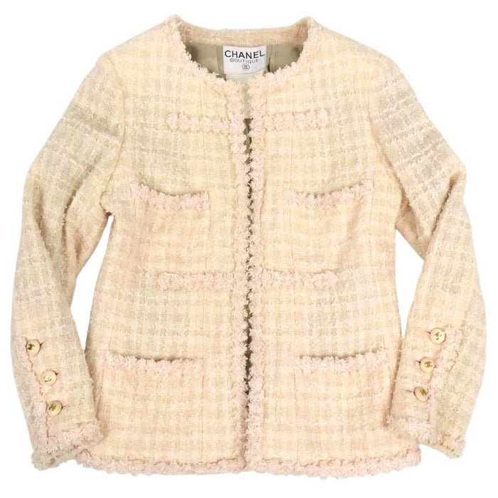 香奈儿
COCO CC 可可按钮
可可标志 无领 夹克 粉色