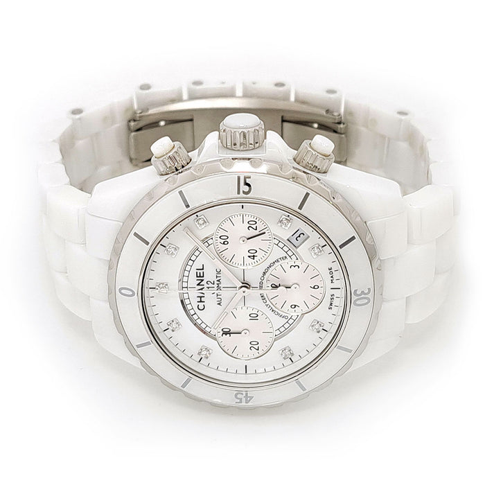 CHANEL 
J12 Cronografo 41MM Indici in Diamante 
Scatola con garanzia
