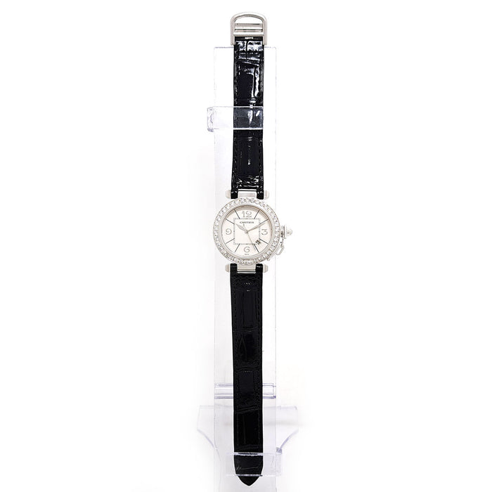 CARTIER 
Pasha 鑽石錶圈 
附盒及保卡