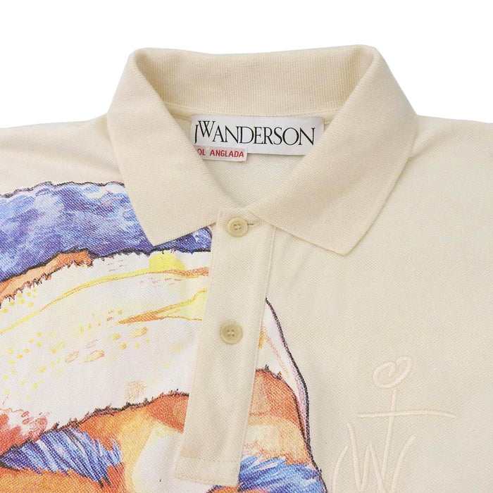 J.W.Anderson. 
JW Anderson Oversize 
J.W.ANDERSON POL ANGLADA Printed Polo Shirt