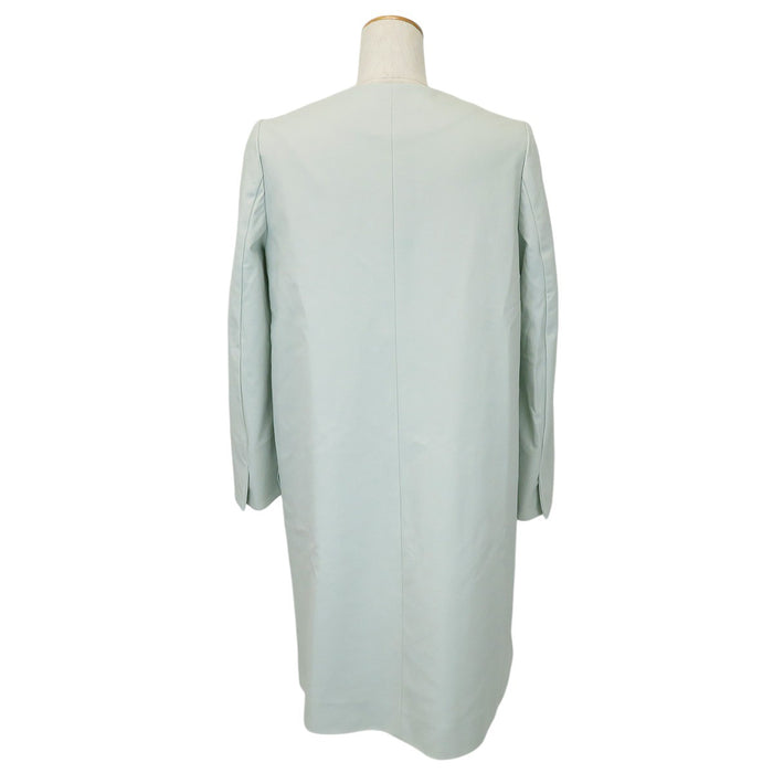 福克斯 
纽约褶饰尼龙 
荷叶边口袋无领大衣 
福克斯纽约