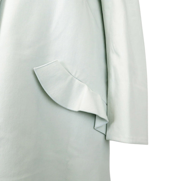 福克斯 
纽约褶饰尼龙 
荷叶边口袋无领大衣 
福克斯纽约