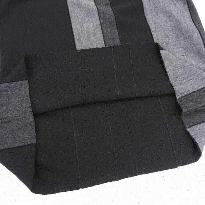 ISSEY MIYAKE 
ラウンドネック 
ストライプ ロングスリーブ ニット