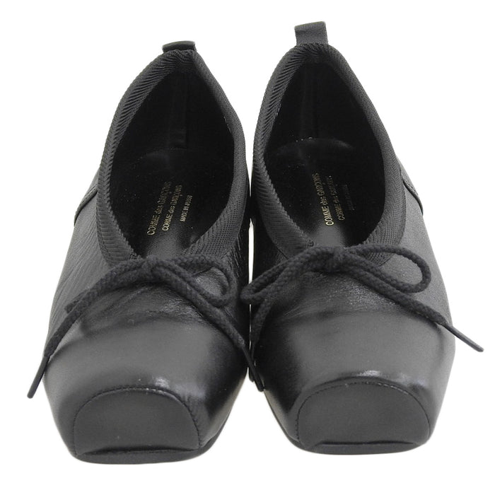 COMME des GARCONS 
リボン バレエシューズ 
レザー フラット パンプス