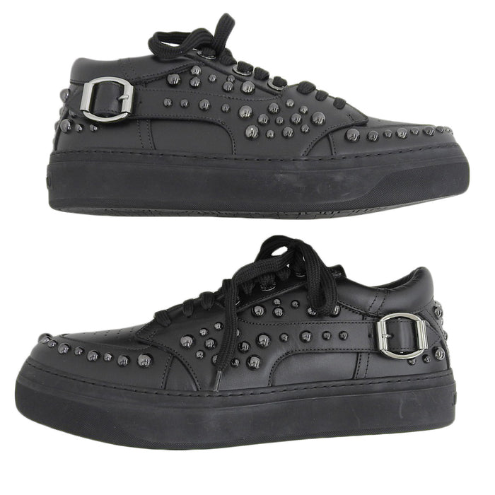 JIMMY CHOO 
ローカット 
スタッズ レザー スニーカー