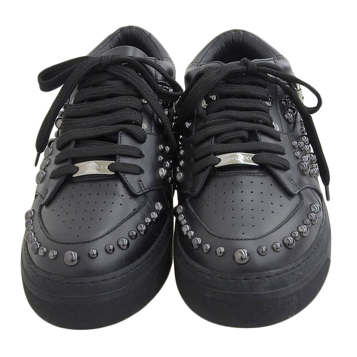 JIMMY CHOO 
ローカット 
スタッズ レザー スニーカー